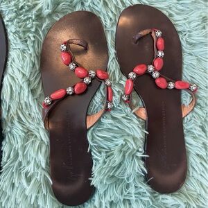 Giuseppe Zanotti Designer Y2K Beaded Sandals